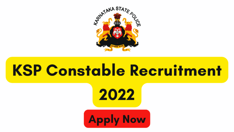 KSP Constable Recruitment 2022