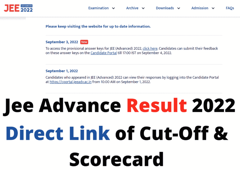 JEE Advanced Result 2022