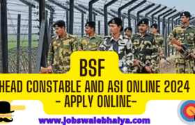 BSF HEAD CONSTABLE And ASI ONLINE 2024