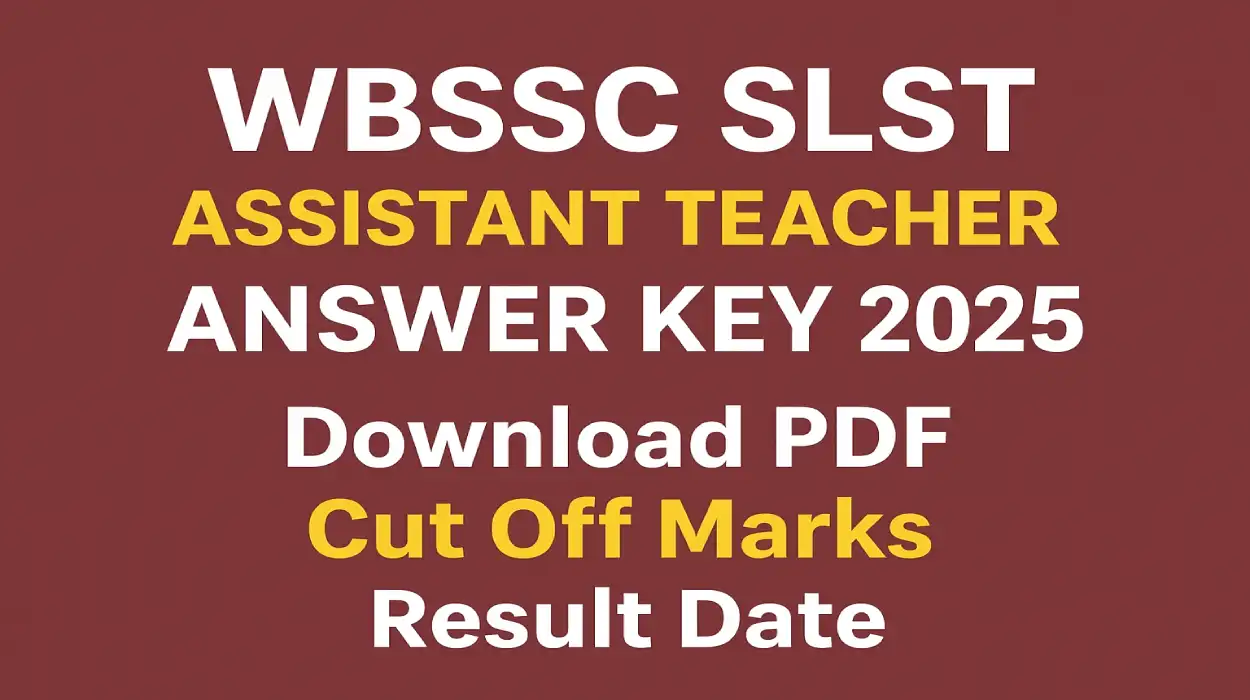 WBSSC SLST Assistant Teacher Answer Key 2025