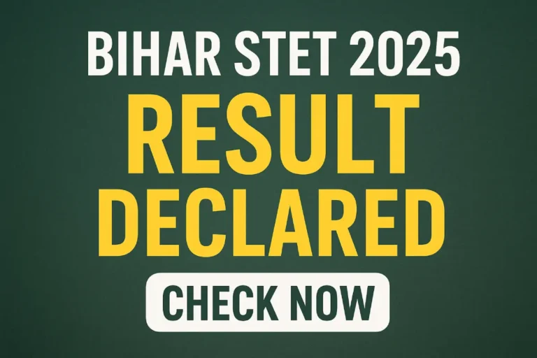 Bihar STET 2025 Result