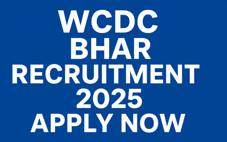 WCDC Bihar Recruitment 2025