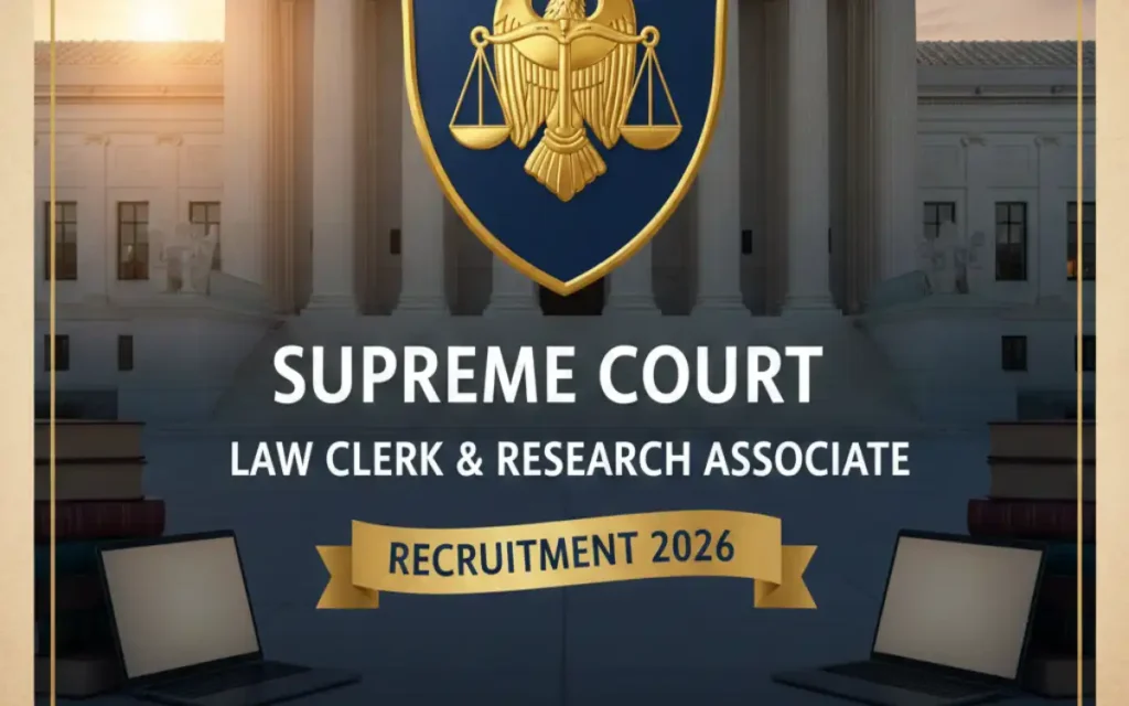 Supreme Court Law Clerk Research Associate Recruitment 2026