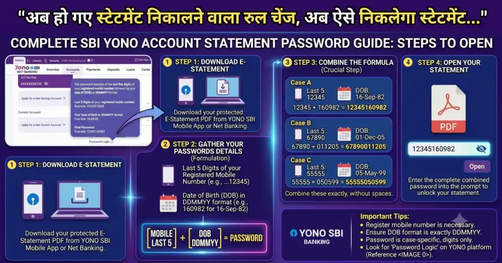 sbi yono statement password